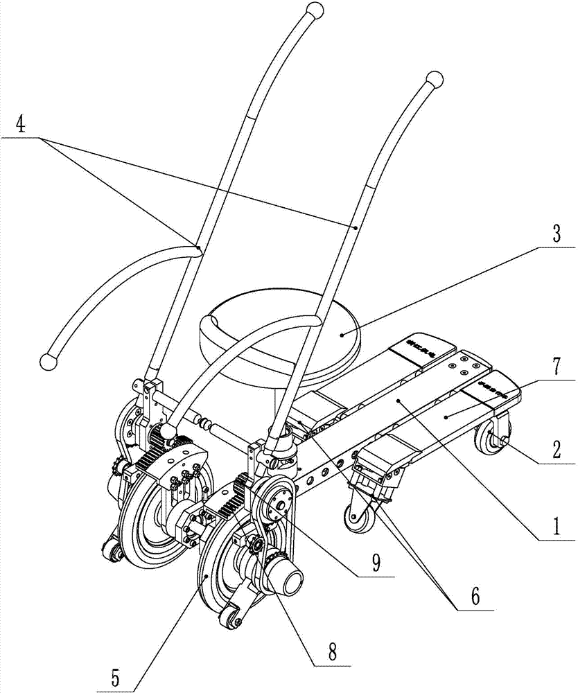 Hand-rocking bicycle provided with high-low gears speed regulation transmission mechanism