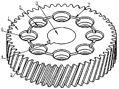 Specific durable bevel wheel