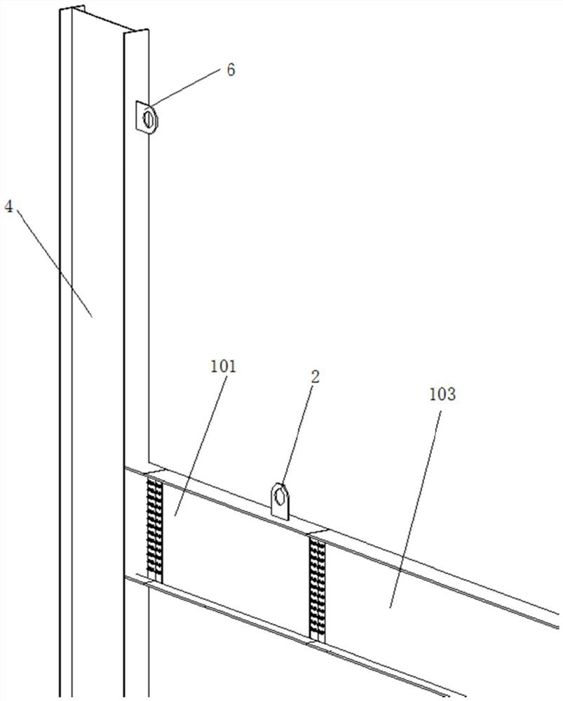 High-altitude support-free segmented butt joint installation method for section steel beams