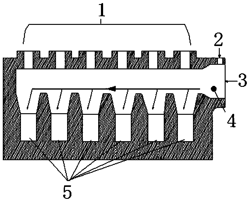 A gas engine cylinder head