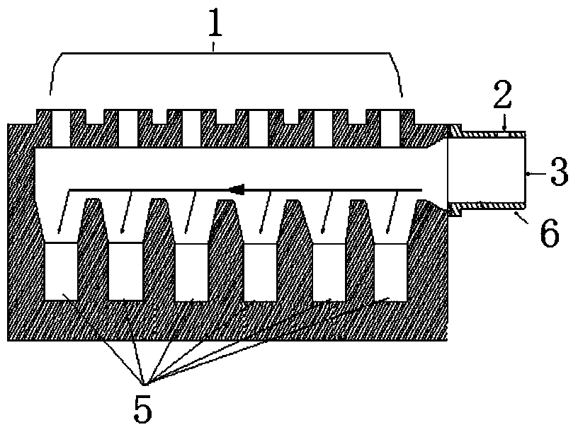 A gas engine cylinder head