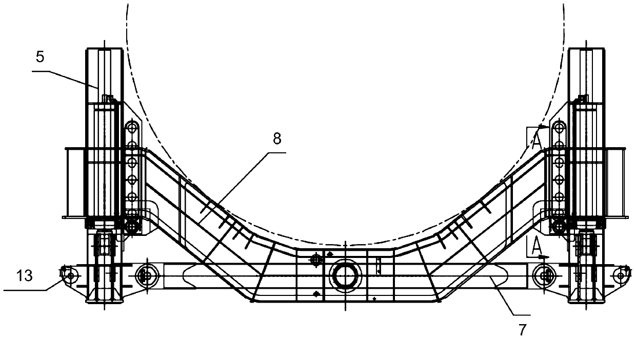 Large debugging jacking sliding device and sliding method thereof