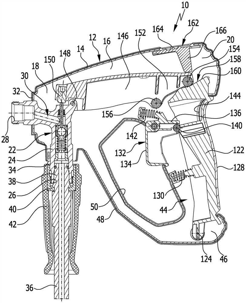 Valve guns for high-pressure cleaning equipment