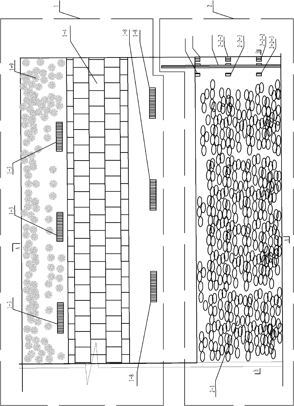 Unpowered urban inland river pollution control system and method