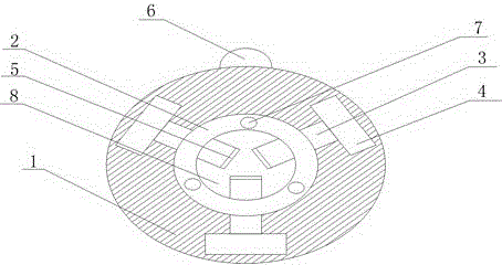 Hydraulic control three-jaw chuck device with function of preventing blockage of iron chips