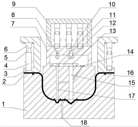 Thin-wall component variable-speed liquid filling-ultrasonic-laser composite forming method and system