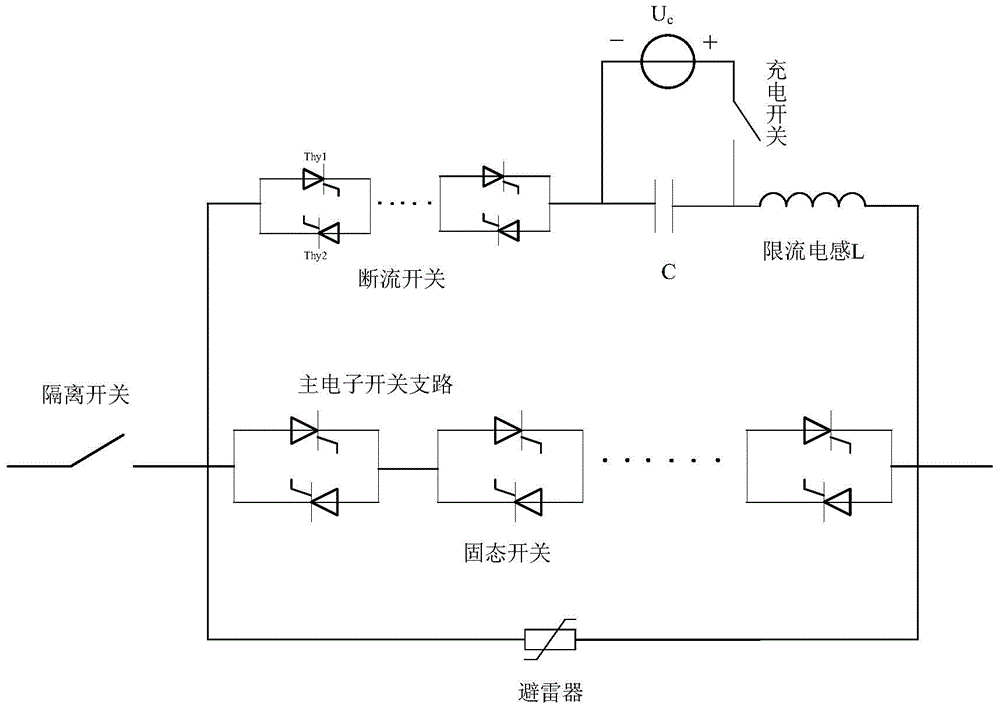 Pre-charged high speed direct current breaker and control method therefor