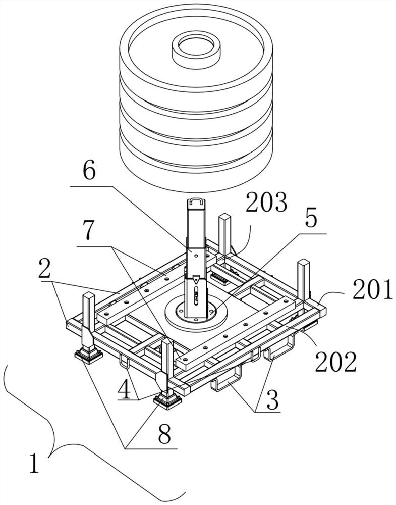 Recyclable packaging equipment for railway vehicle wheels