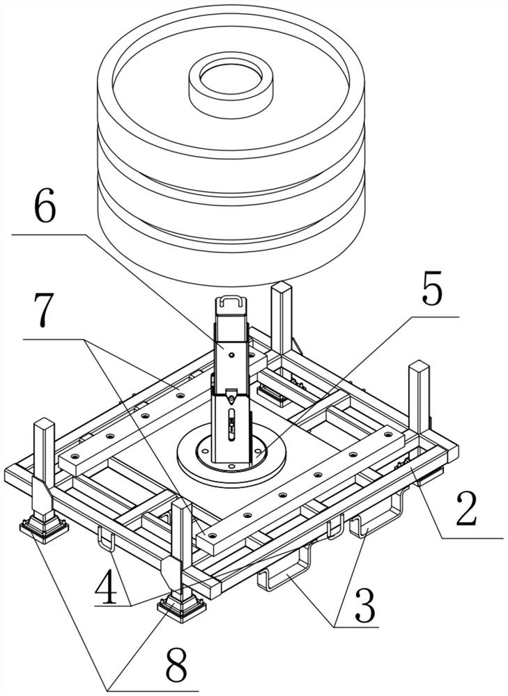 Recyclable packaging equipment for railway vehicle wheels