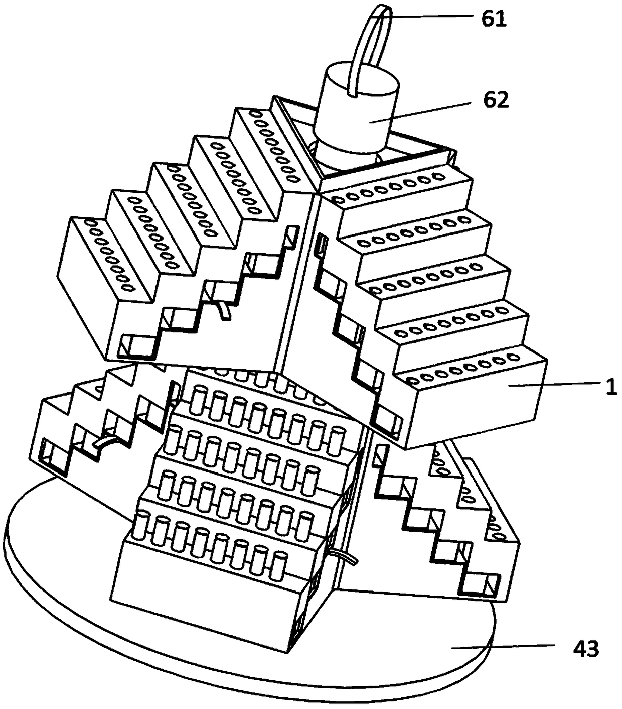 Test tube placing apparatus capable of being effectively scanned