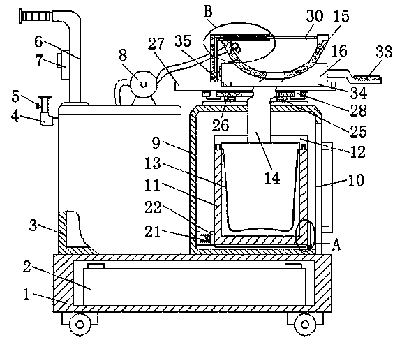 Vomitus collection device for nursing of gastroenterology department