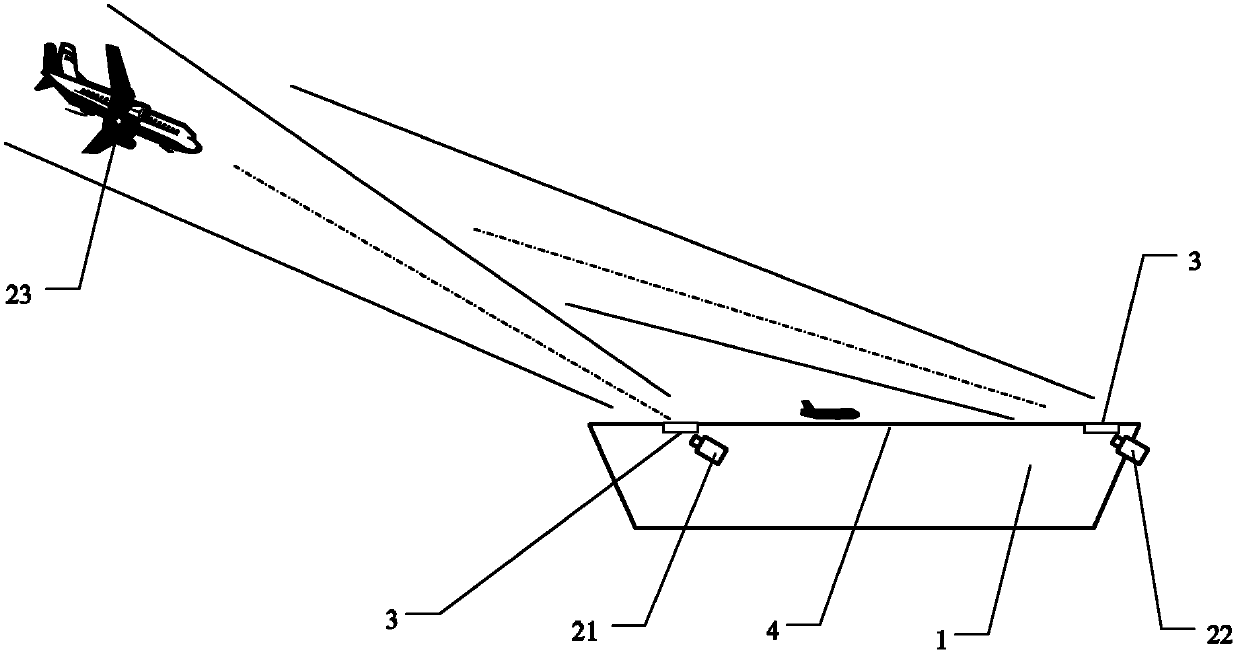 Video-assisted system for airplane landing