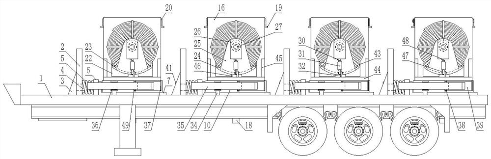 High-safety trailer special for steel coil transportation