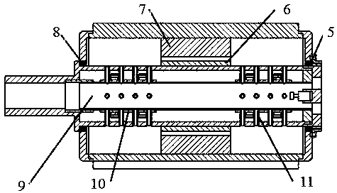 A device for assisting in acceleration and deceleration of a permanent magnet synchronous motor by using an adjustable wind channel