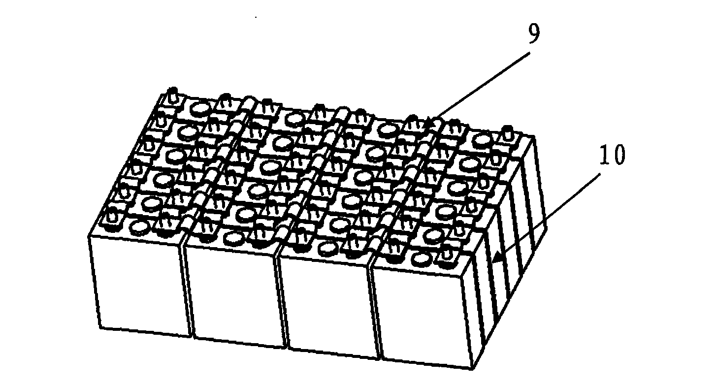 Lithium ion single battery modularized combination structure