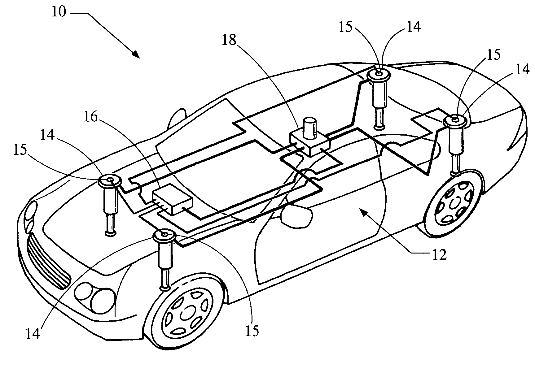 Transmissibility shaping control for active vehicle suspension systems