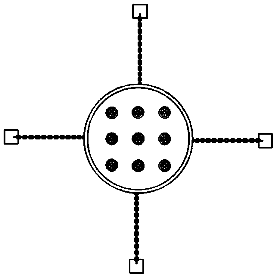 Moon pool vibration water column wave energy power generating device based on floating breakwater