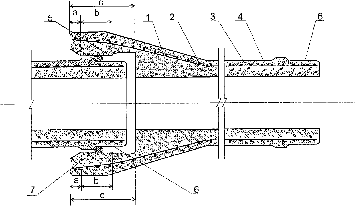 One-stage prestressed concrete pipe