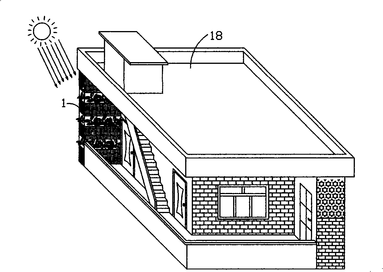 Combined type countryside construction and building cluster construction system of automatic control water biological cultivation