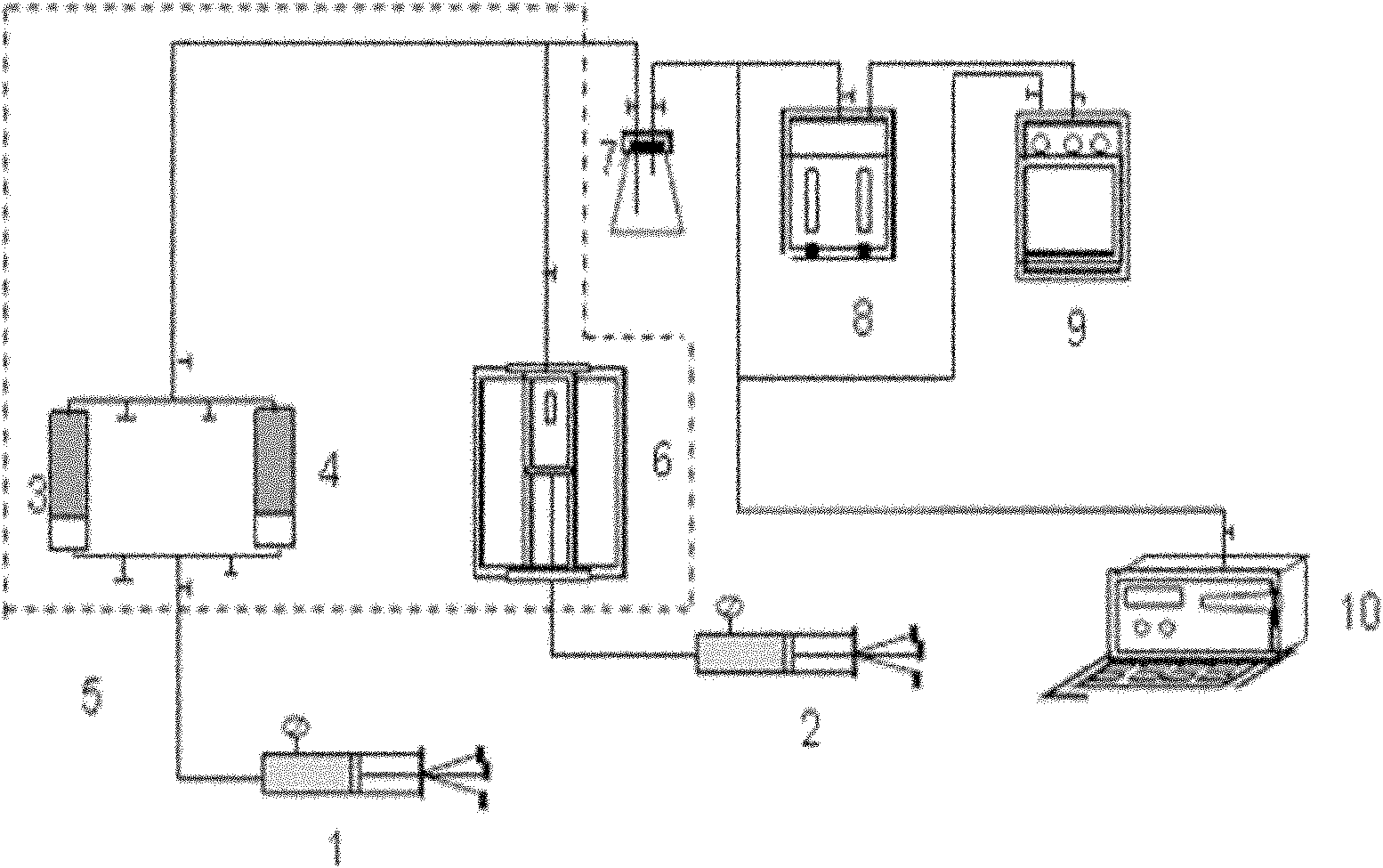 Device and method for testing molecular diffusion coefficients in multi-component oil-gas system under high temperature and high pressure