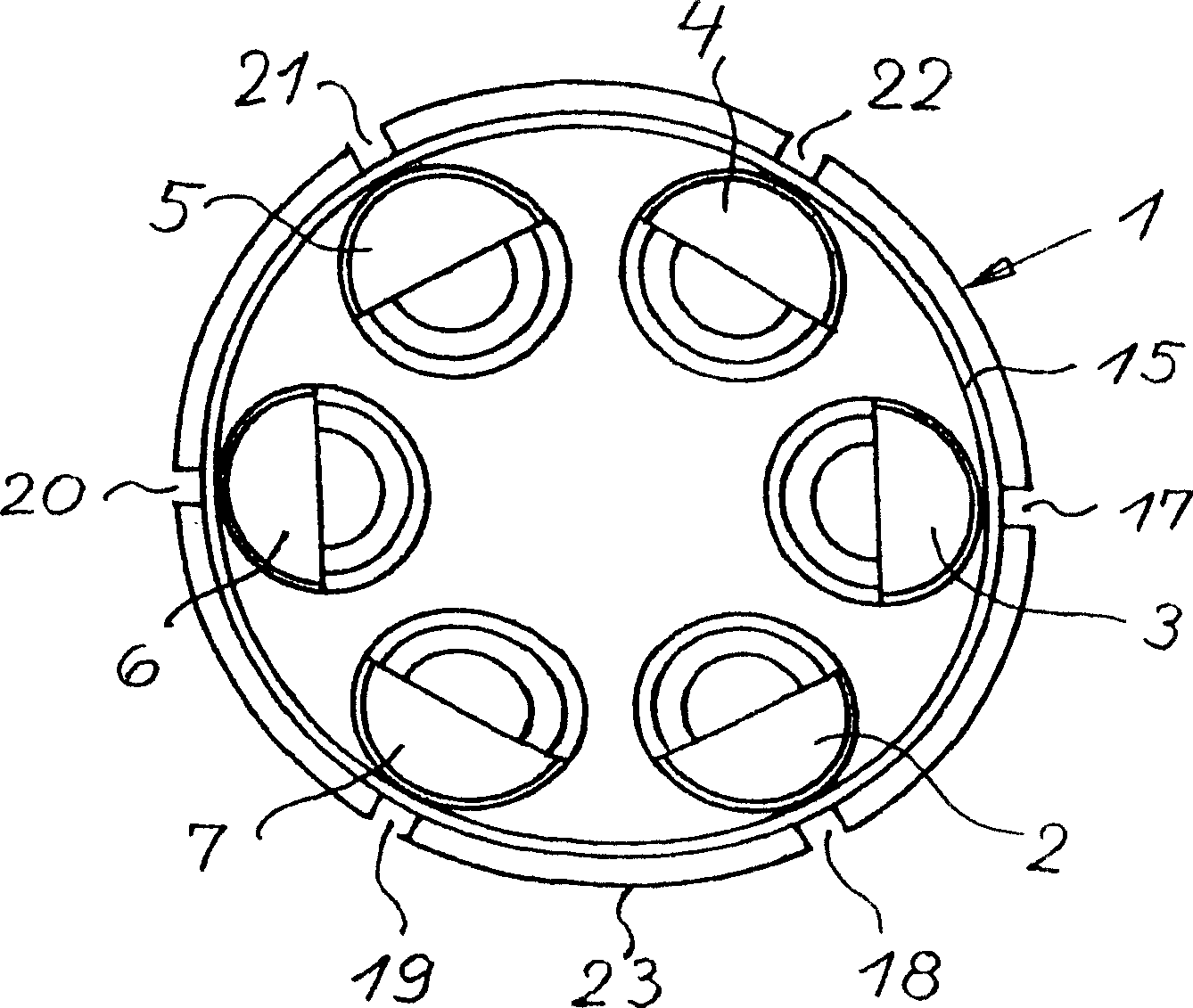 Container packet with holding device especially for steam pressure coffee boiler