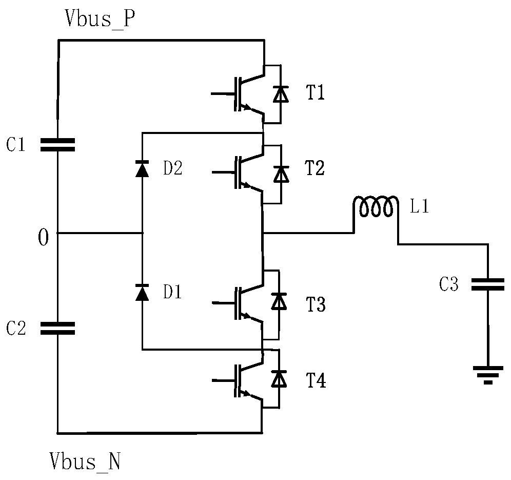 Three-level inverter driving device