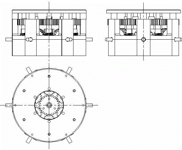 Worm and gear type wind turbine blade adjusting mechanism