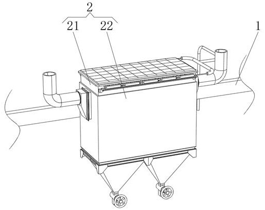 Indoor dust falling system for rice processing plant