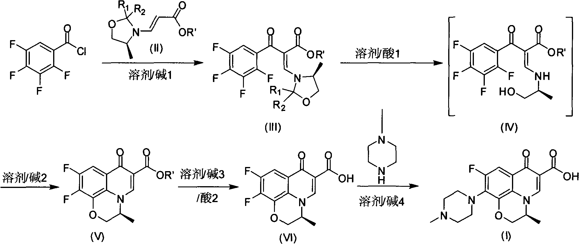 Method for preparing levofloxacin