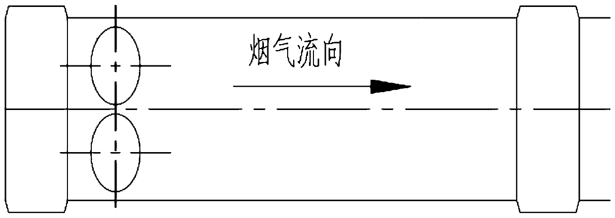 Denitration inlet flue full-section flue gas mixer and method