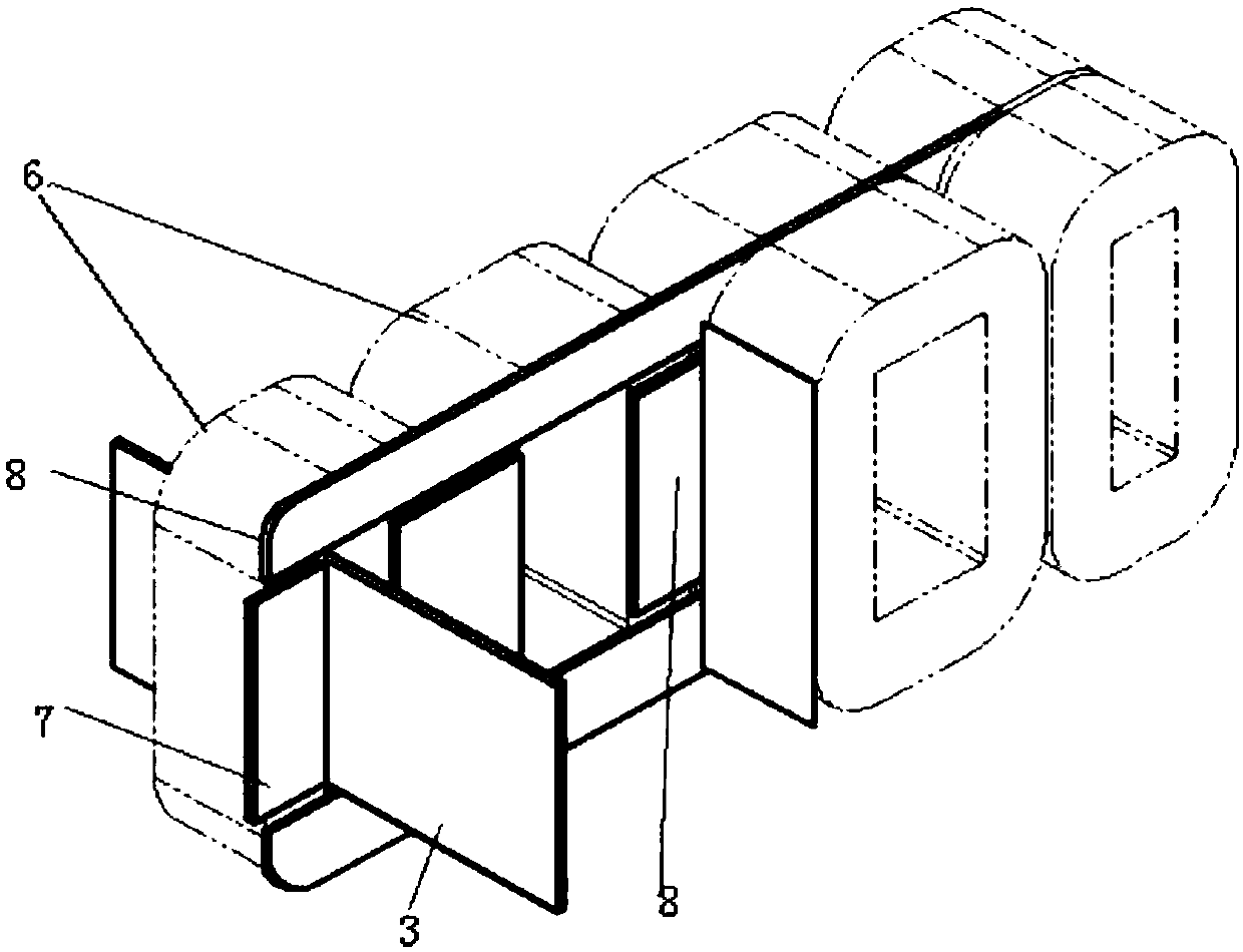 Amorphous alloy transformer body structure having short-circuit resistant capability