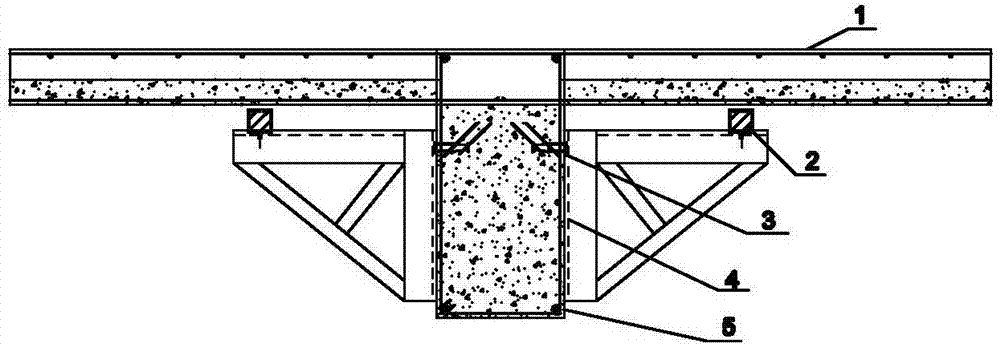 Supporting structure for fabricated structure beam plate connection and mounting method