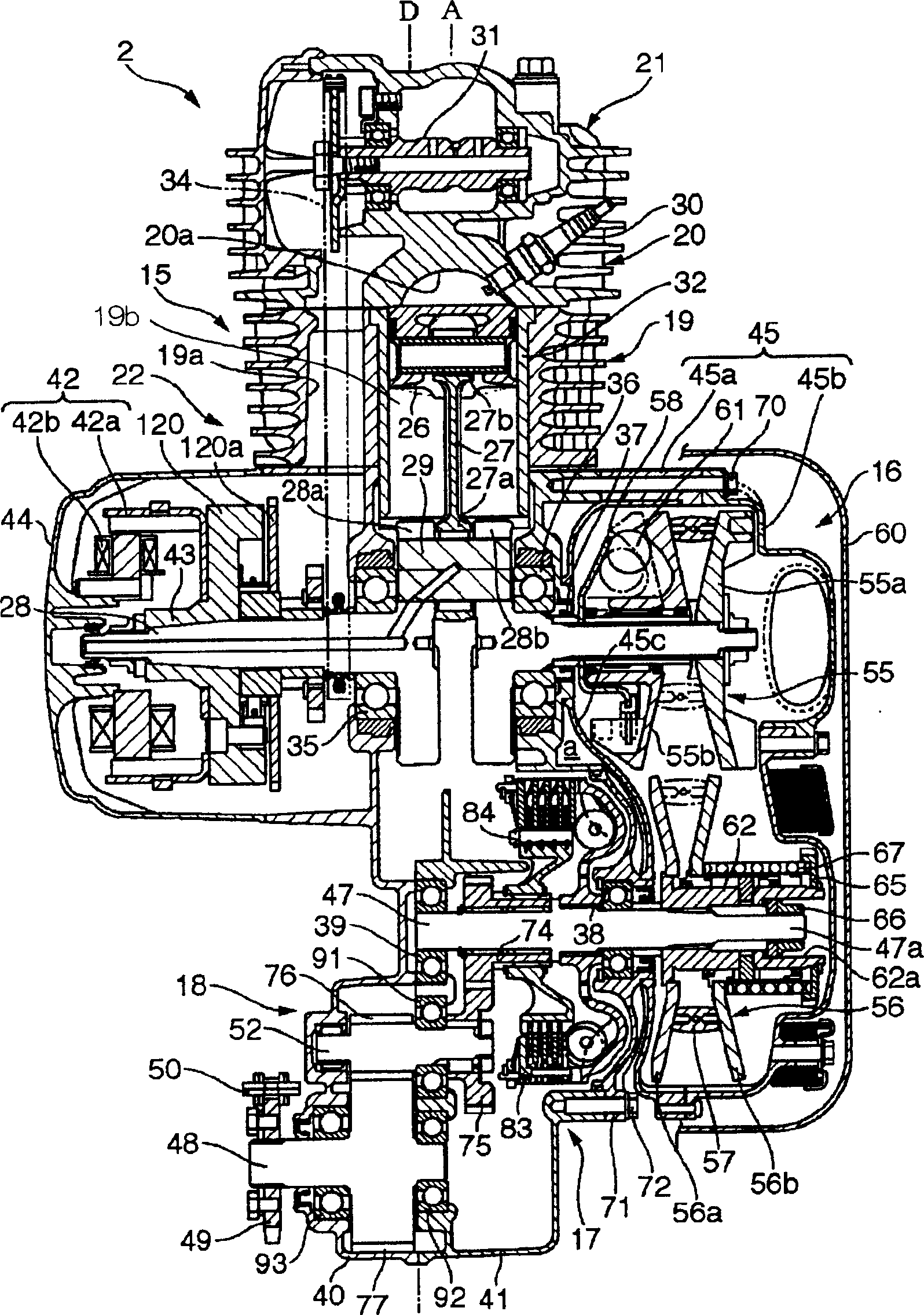 Engine for saddle riding-type vehicle and saddle riding-type vehicle with the same