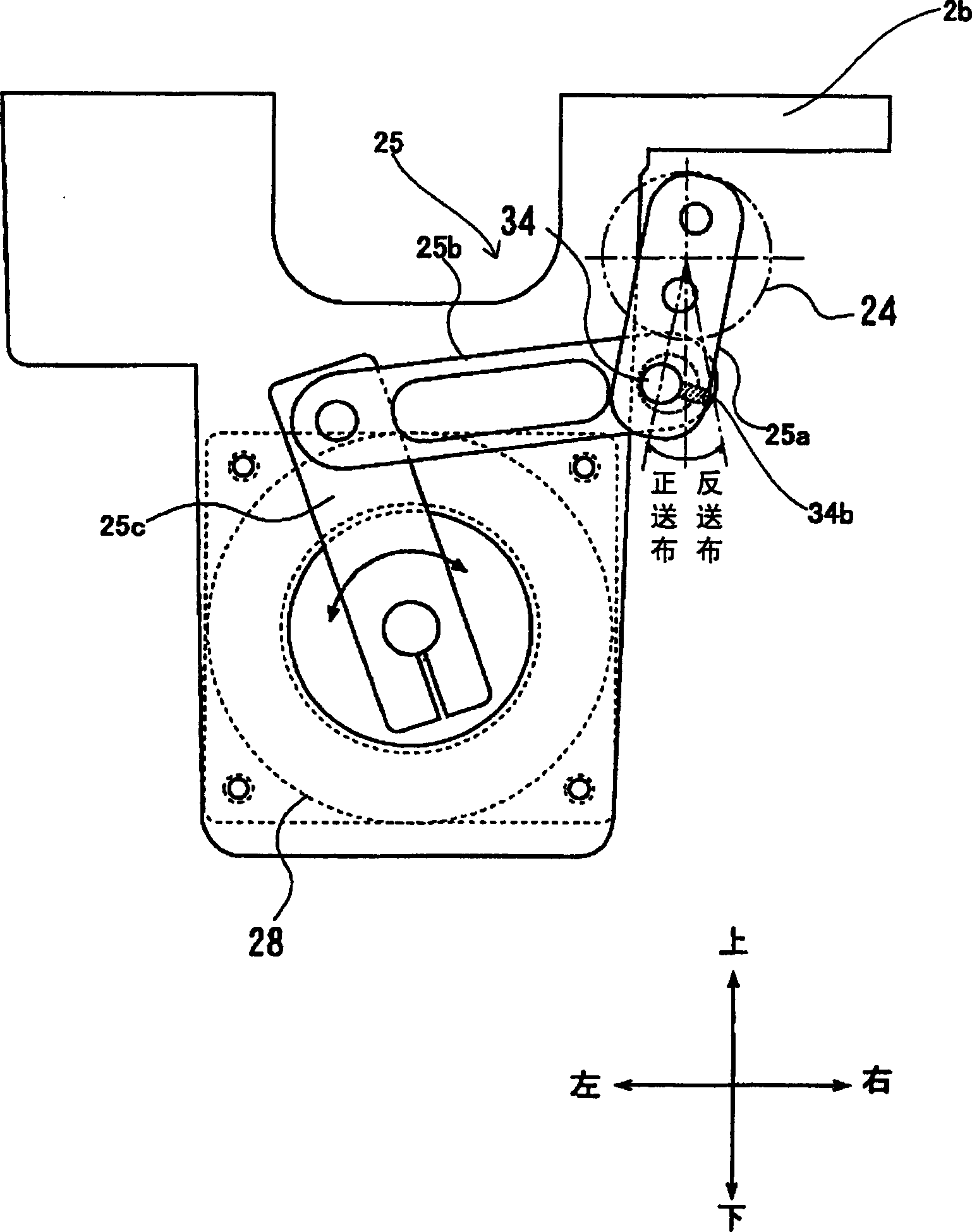 Cloth feeding mechanism of sewing machine