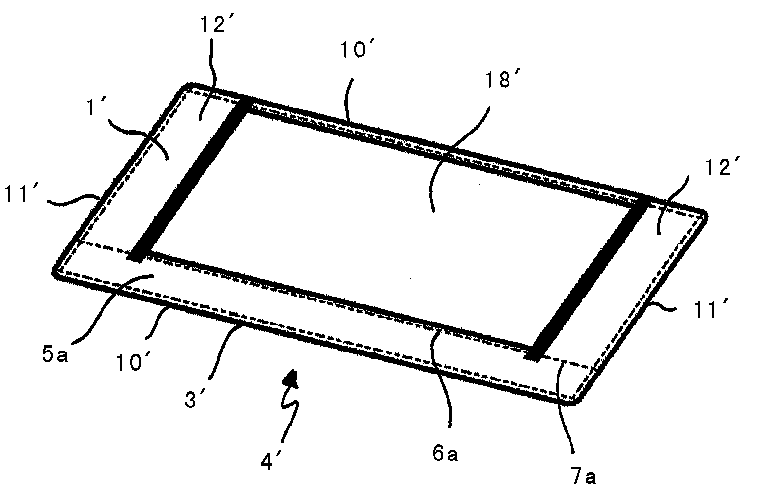 Flat wiping cloth with cleaning lip