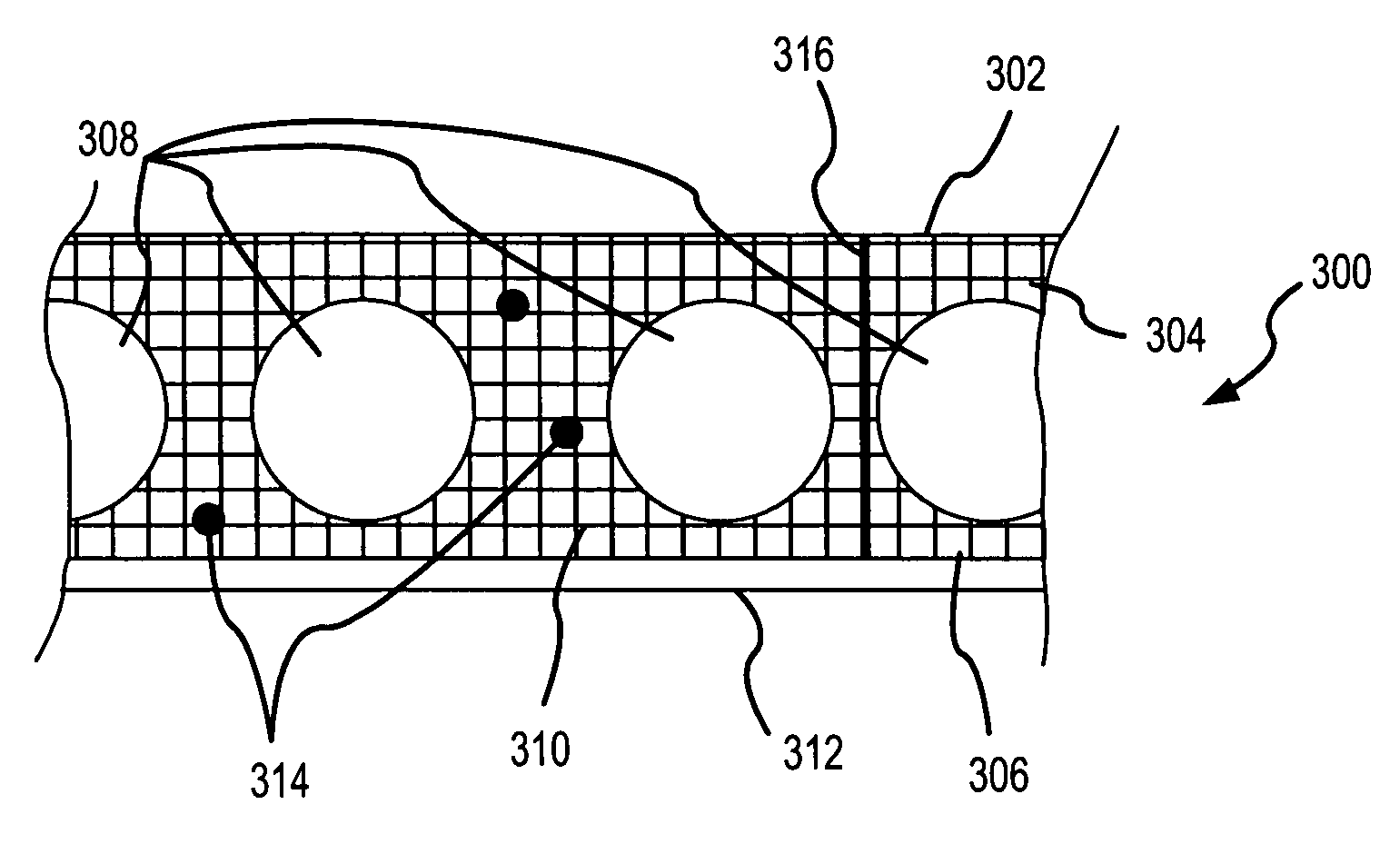 Engineered fabric with tightening channels