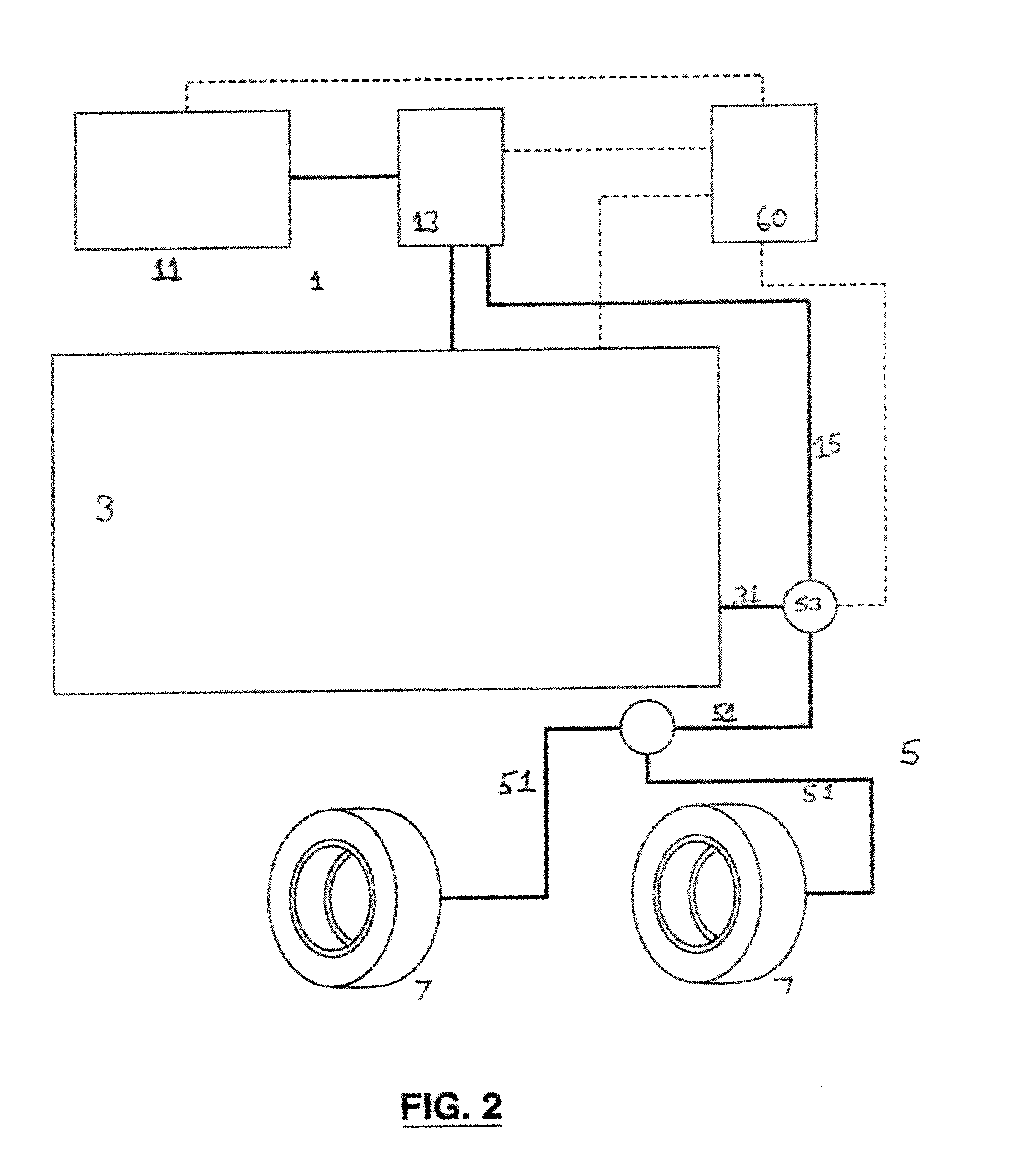 Tire air pressure deflation system