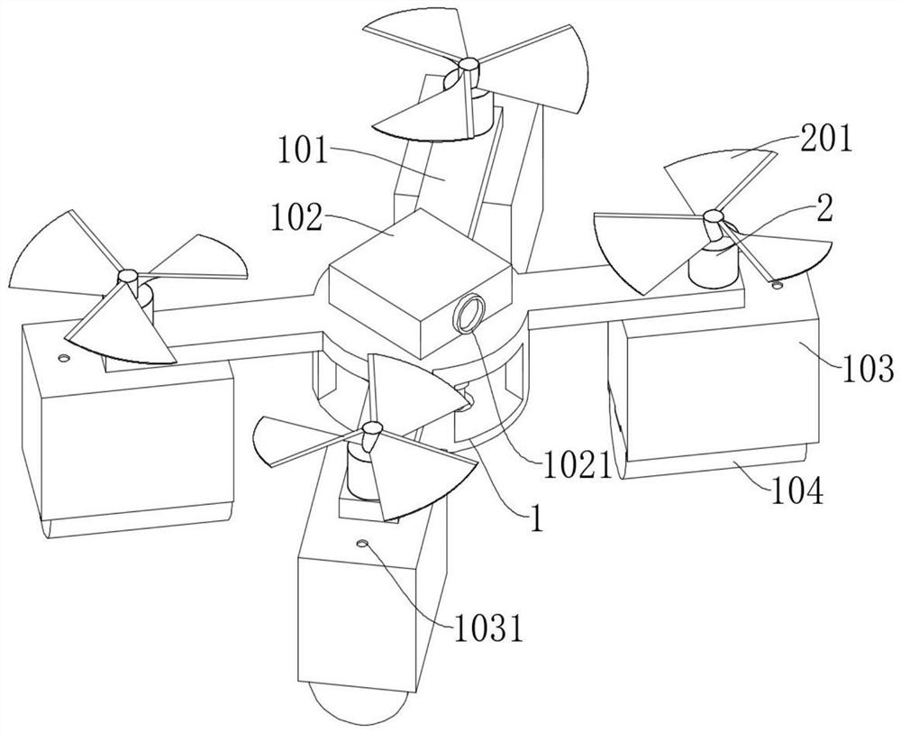 Aviation fire extinguishing auxiliary device and aviation fire extinguishing method