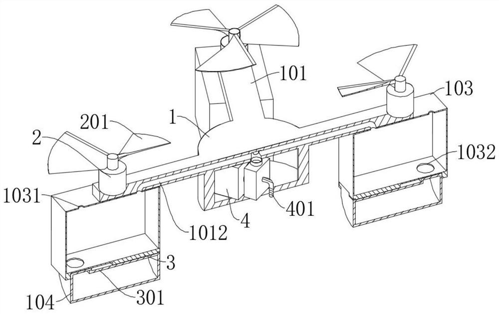 Aviation fire extinguishing auxiliary device and aviation fire extinguishing method