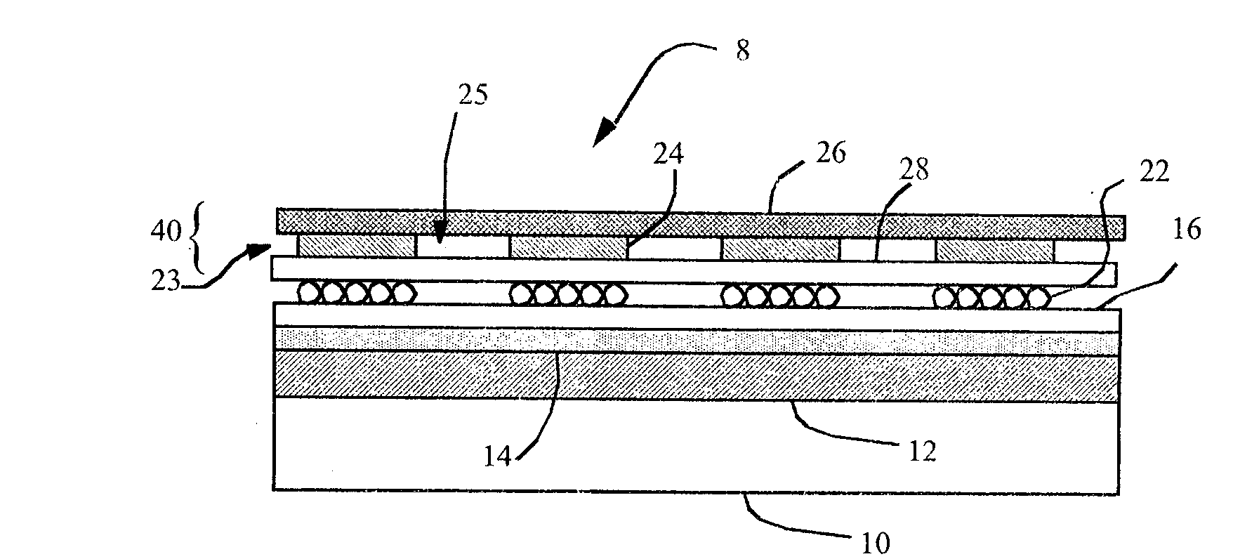 LED device having improved contrast