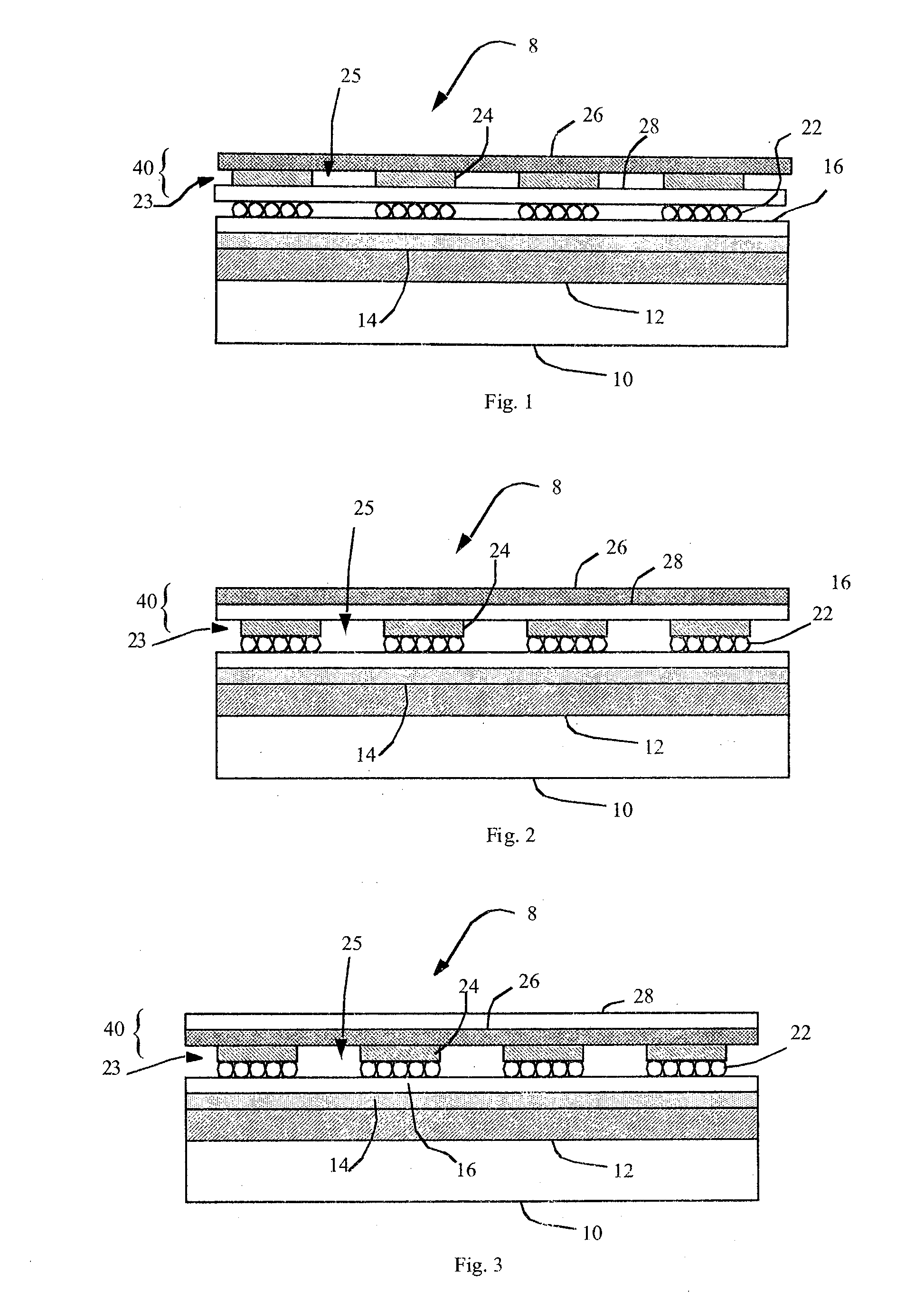 LED device having improved contrast