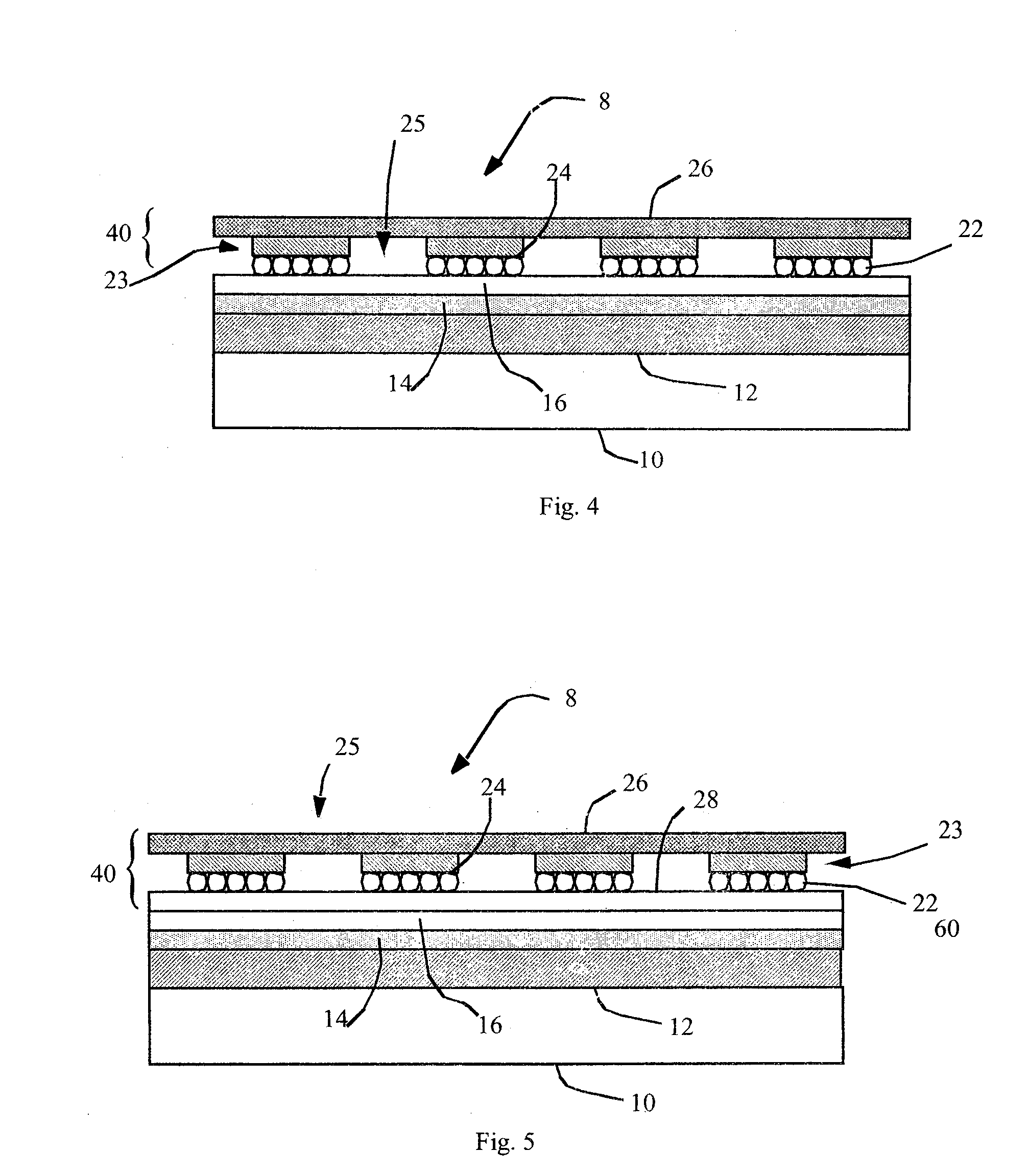 LED device having improved contrast