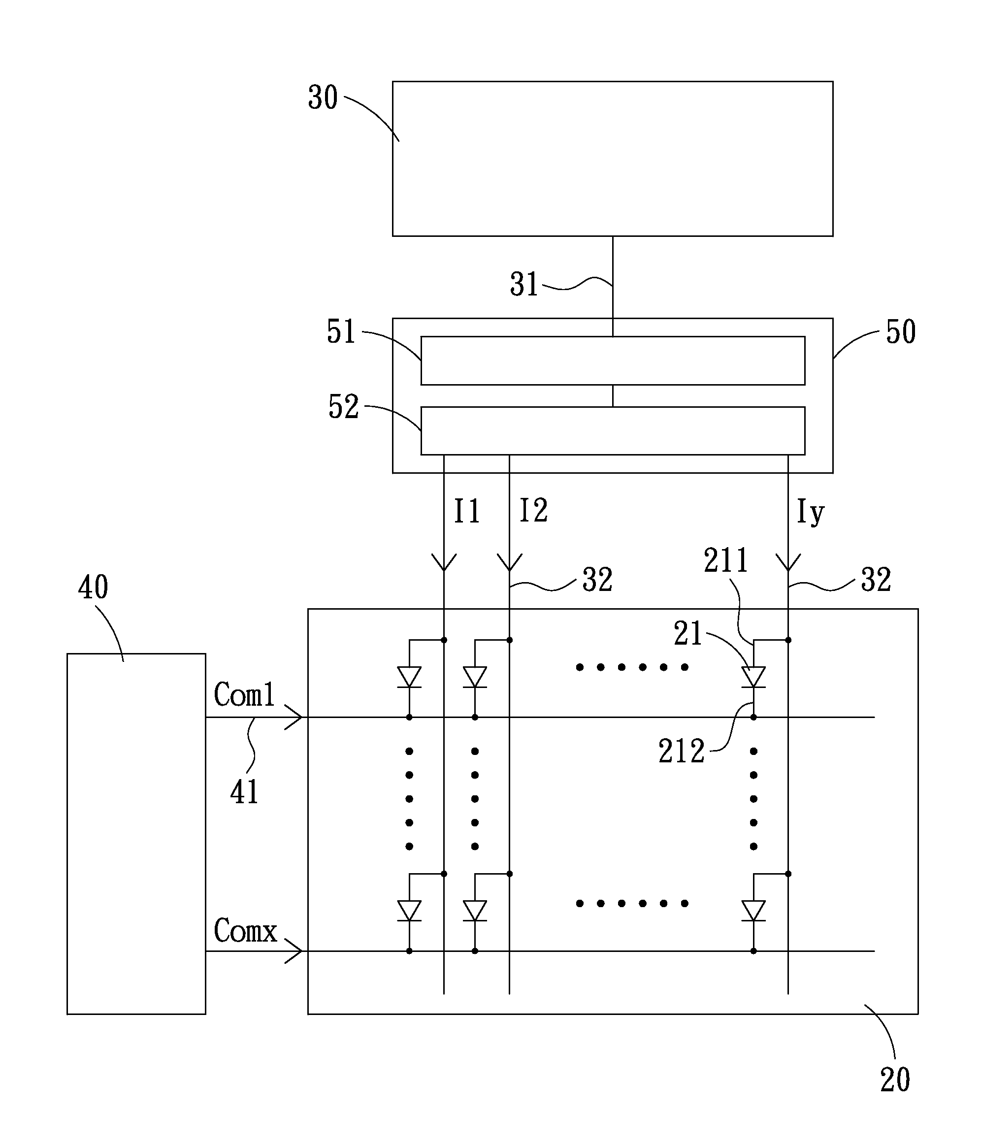 OLED display with a current stabilizing device and its driving method