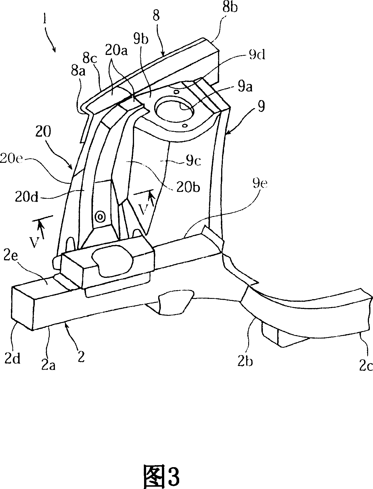 Vehicle body front part structure of vehicle