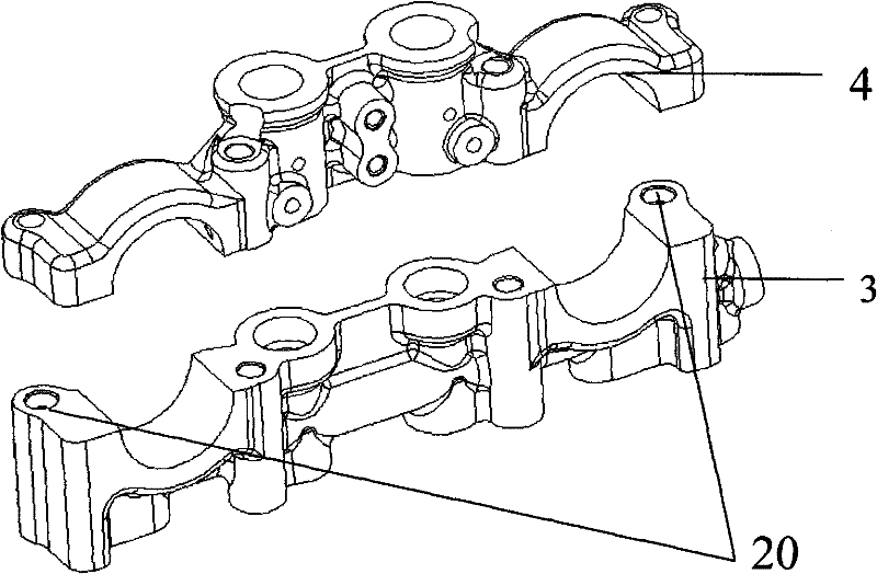 Camshaft bearing structure for engine