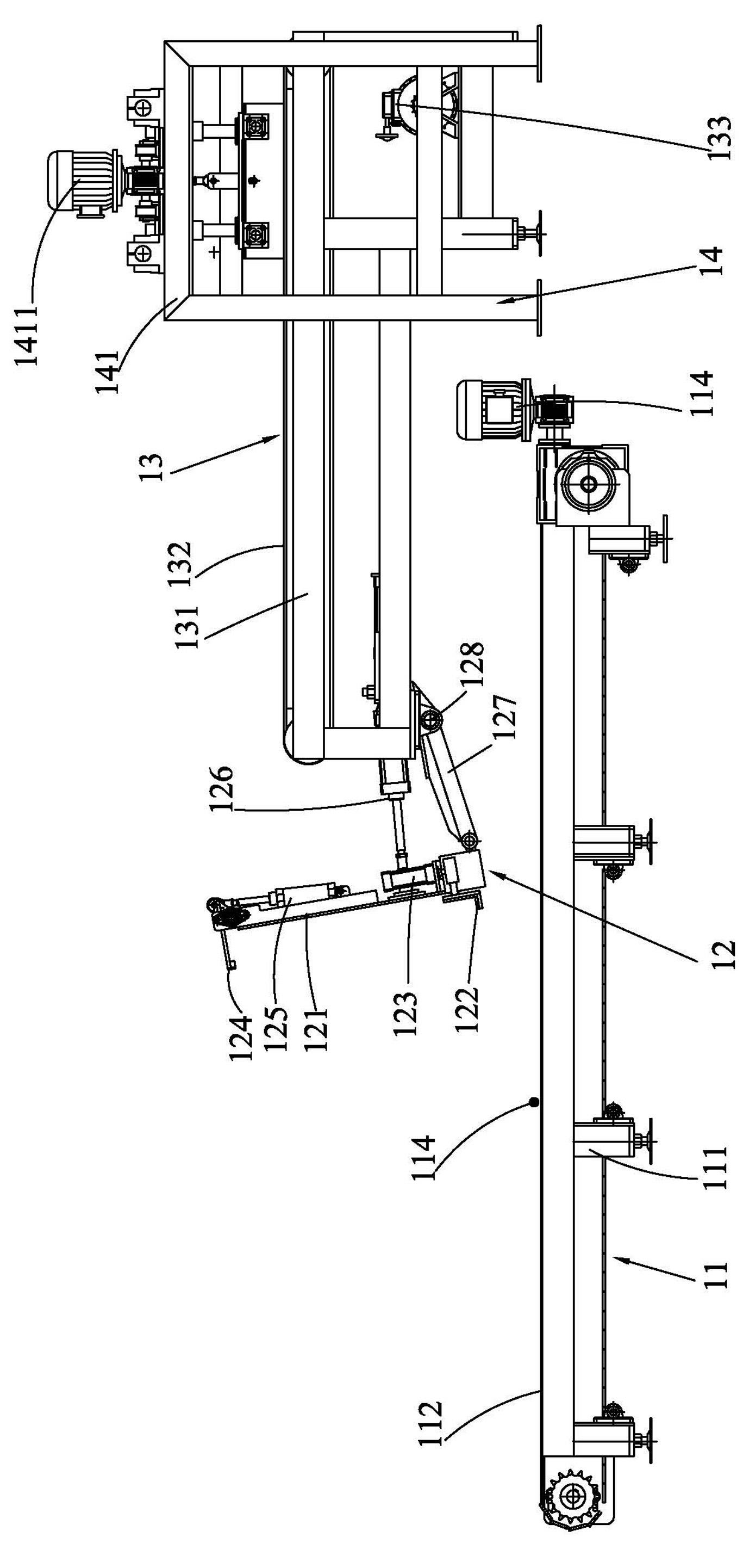 A ceramic tile automatic packaging production line