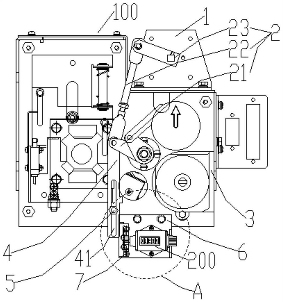 Counting driving device and three-position switch operating mechanism