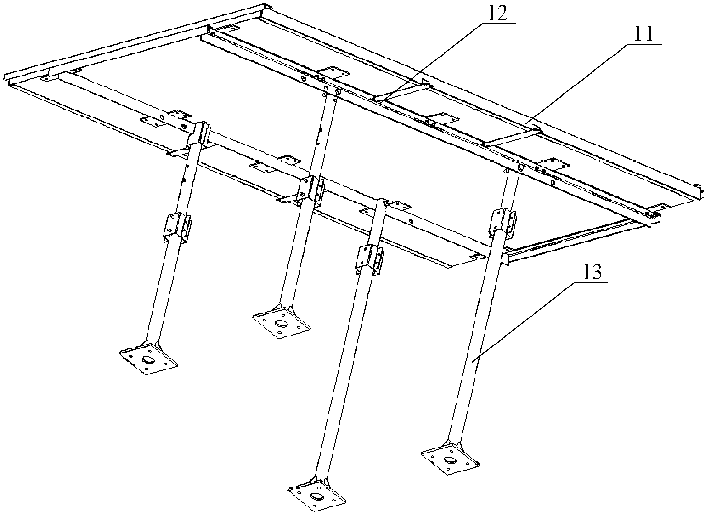 Solar support and method for preventing solar photovoltaic panel from being stolen