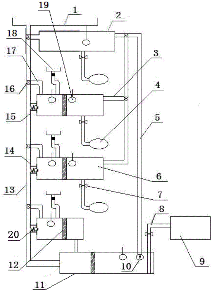 Reclaimed water self-circulation system in the building area