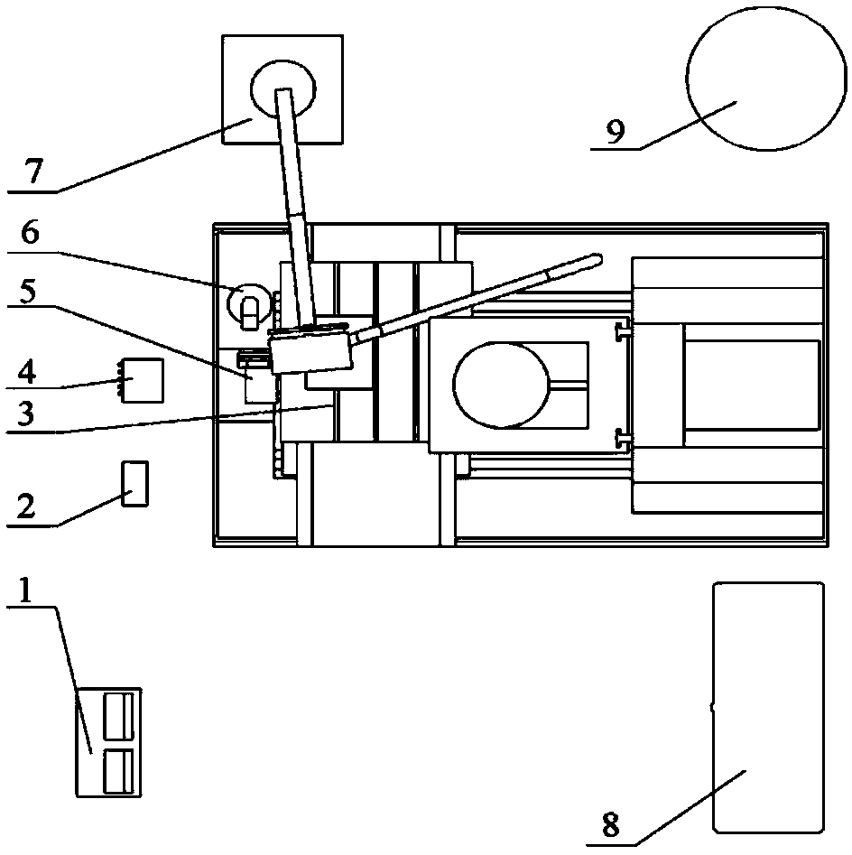 Experimental device for cutting off carbon fiber composite material